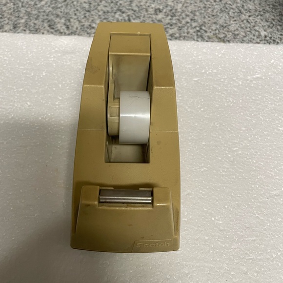 EUC Vintage Heavy Duty Beige Scotch 3M Weighted Tape Dispenser - Picture 10 of 12